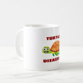 Turtle Disaster Turtle Pun Koffiemok (Voorkant links)