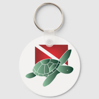 Turtle Dive Flag Sleutelhanger