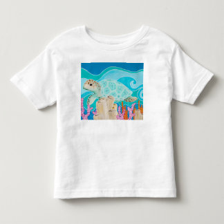 Turtle Dot Calm - een rustgevende onderzeese reis Kinder Shirts