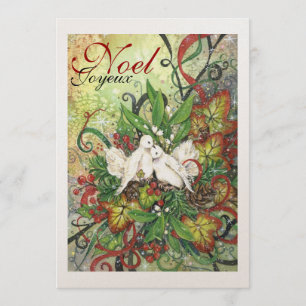 Turtle Doves & Deco Invitation Kaart