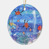 Turtle Dreaming Keramisch Ornament (Links)