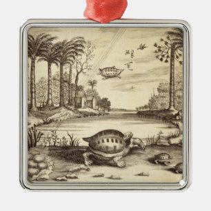 Turtle Eggs Hatching uit China geïllustreerd door Metalen Ornament