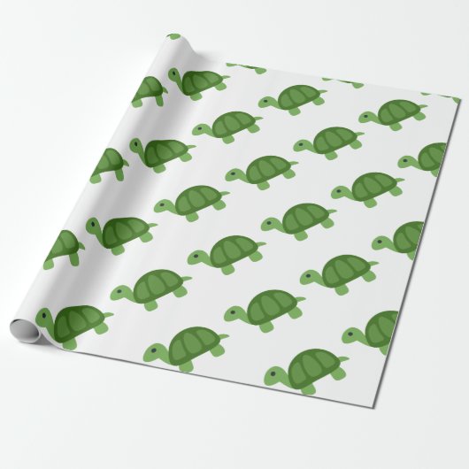 Turtle Emoji Cadeaupapier (Uitgerold)