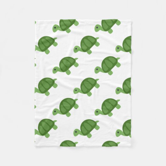 Turtle Emoji Fleece Deken (Voorkant)