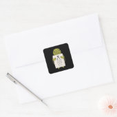 Turtle Eye Chart Vierkante Sticker (Envelop)