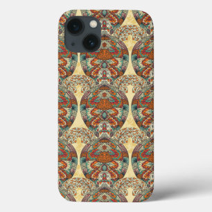 Turtle Floral Pattern iPhone 13 Hoesje