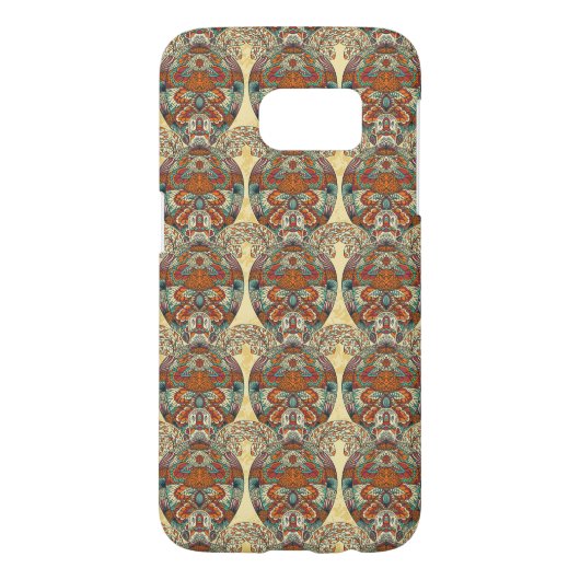 Turtle Floral Pattern Case-Mate Samsung Galaxy Hoesje (Achterkant)