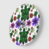 Turtle floral pattern  grote klok (Hoek)