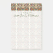 Turtle Floral Pattern | Jouw namen toevoegen Post-it® Notes (Voorkant)