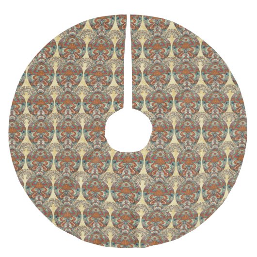 Turtle Floral Pattern Kerstboom Rok (Voorkant)