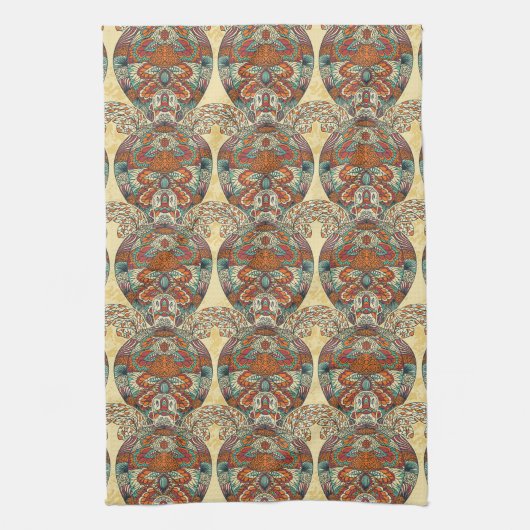 Turtle Floral Pattern Theedoek (Verticaal)