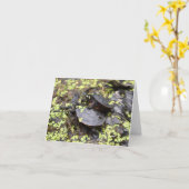 Turtle Friendship Wenskaart Kaart (Gele Bloem)