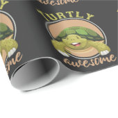 Turtle Geweldige Reptile Cute Zee Cadeaupapier (Rol Hoek)