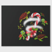 Turtle Gift | Kerstmis met Snoep Cadeaupapier (Vlak)