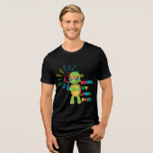 Turtle going at his own pace Tri-Blend shirt (Voorkant volledig)