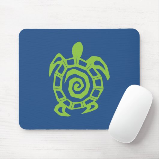 Turtle Green en Blue Graphic Muismat (Met muis)