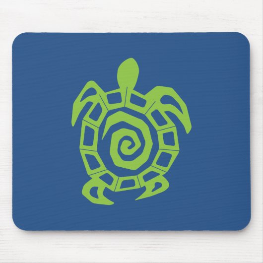 Turtle Green en Blue Graphic Muismat (Voorkant)