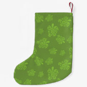 Turtle Green Graphic Kleine Kerstsok (Achterkant)
