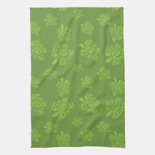 Turtle Green Graphic Theedoek (Verticaal)