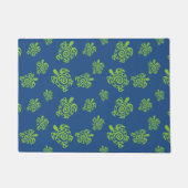 Turtle Green op Blue Deurmat (Voorkant)