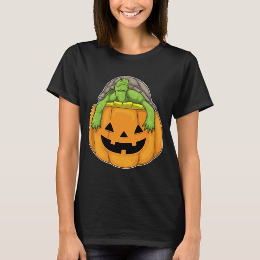 Turtle Halloween pompoen T-shirt (Voorkant)