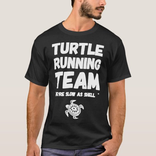Turtle Hardloop Team Wij zijn traag als schelp Run T-shirt (Voorkant)