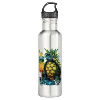 Turtle Hawaiian Sea Turtles Pineapple Aloha Copy C Waterfles