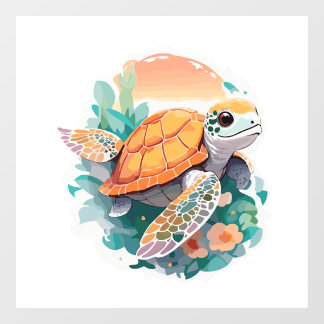 Turtle Head Raamsticker