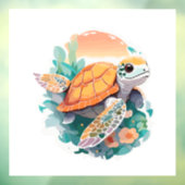 Turtle Head Raamsticker (Vel 3)