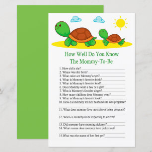 Turtle Hoe goed ken je het baby shower spel?