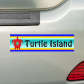 TURTLE ISLAND-bumpersticker Bumpersticker (Op auto)