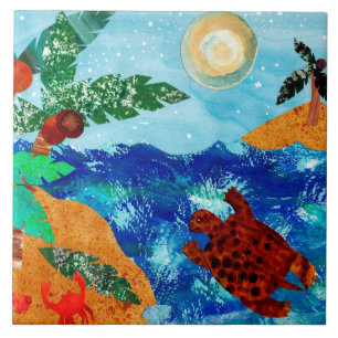 Turtle Island Ceramic Tile Tegeltje