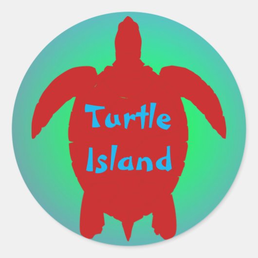 TURTLE ISLAND STICKER (Voorkant)