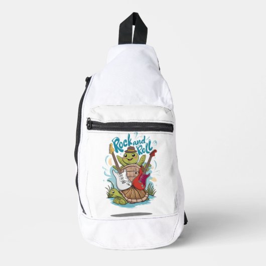 Turtle Jam Session Rock and Roll Sling Bag (Voorkant)