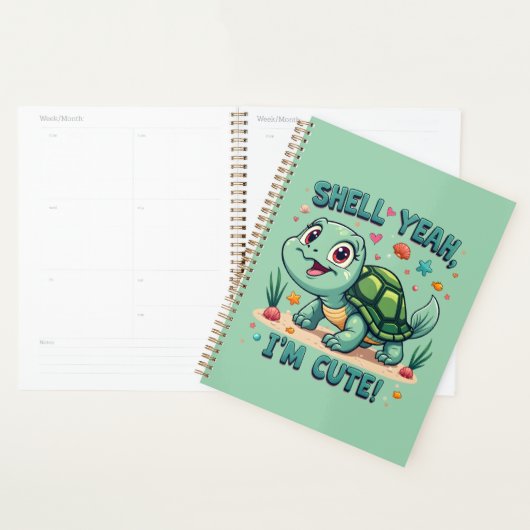 Turtle Kawaii mignonne avec jeu amusant Océan (Devant avec enveloppe)