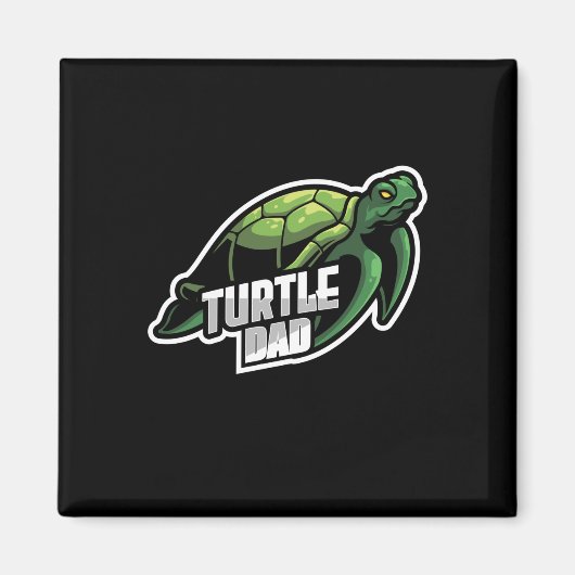 Turtle Liefhebber | Turtle Vader Magneet (Voorkant)
