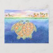 Turtle Love Briefkaart (Voorkant)