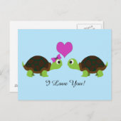Turtle Love Briefkaart (Voorkant / Achterkant)