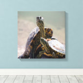 Turtle Love Canvas Afdruk (Insitu (Houten vloer))