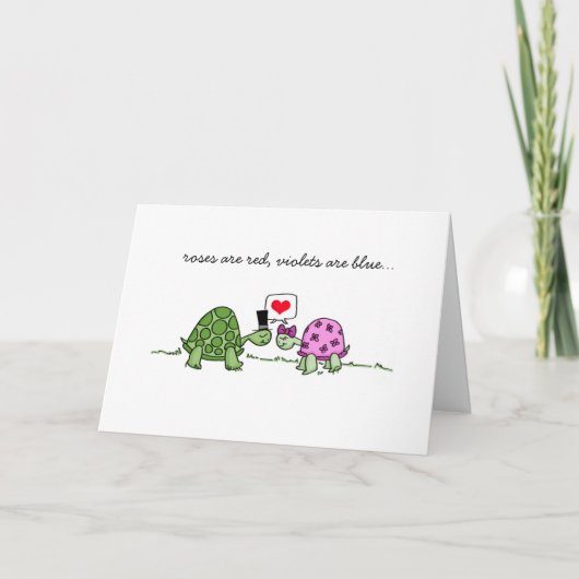 Turtle Love - Carte de la Saint-Valentin ou d'anni (Devant)