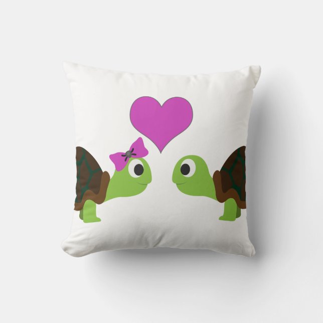 Turtle Love Kussen (Voorkant)