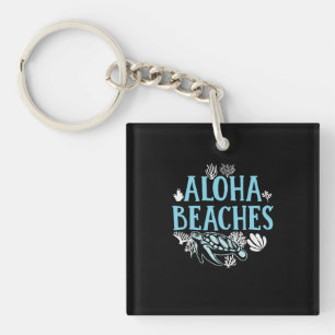 Turtle Lover Aloha-stranden Sleutelhanger