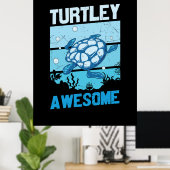 Turtle Lover | Geweldige Turtley Poster (Thuiskantoor)