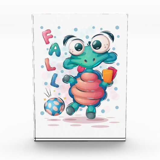 Turtle Lover Herfst Cute Zee Turtle Fotoblokken (Voorkant)