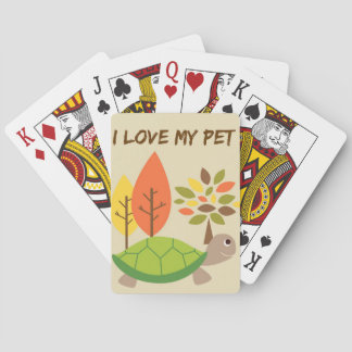 Turtle Lover I Love My Turtle Pokerkaarten
