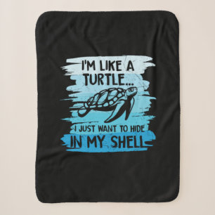 Turtle Lover Ik ben een schildpad Sherpa Deken
