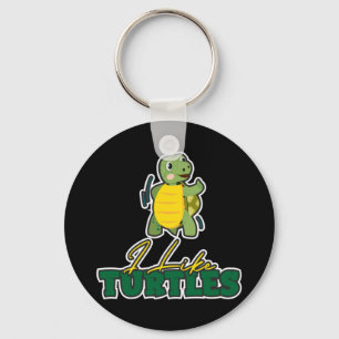Turtle Lover Ik hou van schildpadden Sleutelhanger