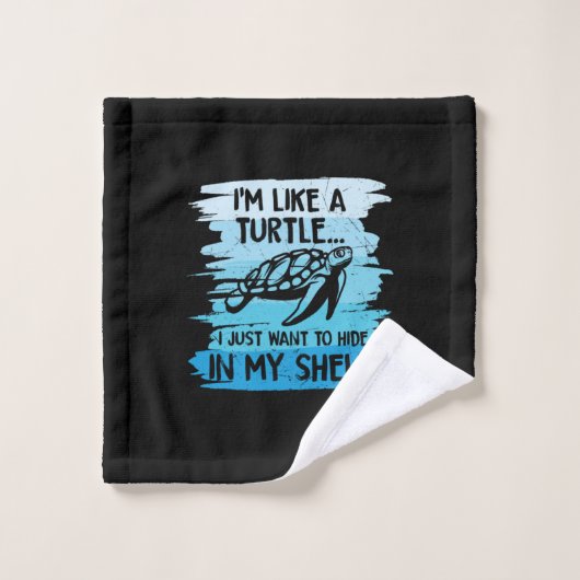 Turtle Lover | Je Suis Comme Une Tortue (Gant de toilette)