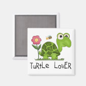Turtle Lover Tshirts en cadeautjes Magneet (Voorkant / Achterkant)