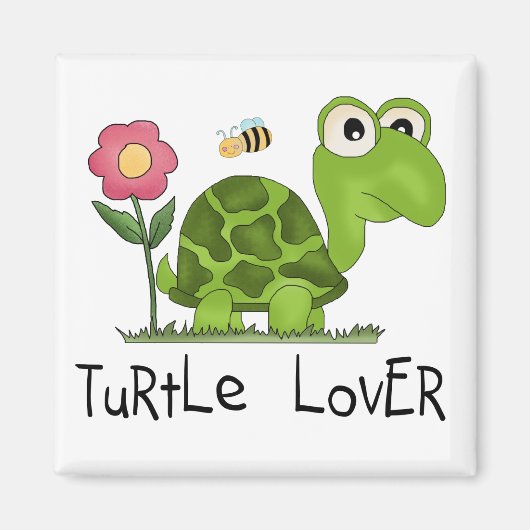 Turtle Lover Tshirts en cadeautjes Magneet (Voorkant)